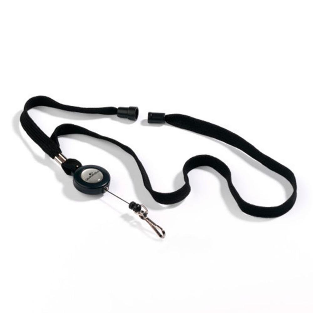 Cinta Portanombres Durable Cordón Extensible Negro