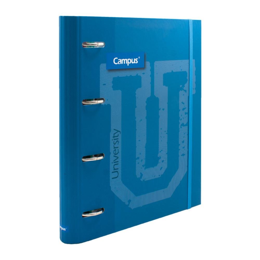 Carpeta Ringbook Soft Campus University 4 Anillas + Recambio Azul