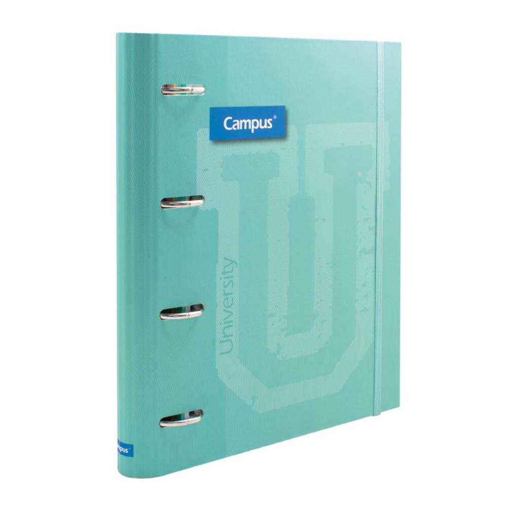 Carpeta Ringbook Soft Campus University 4 Anillas + Recambio Turquesa