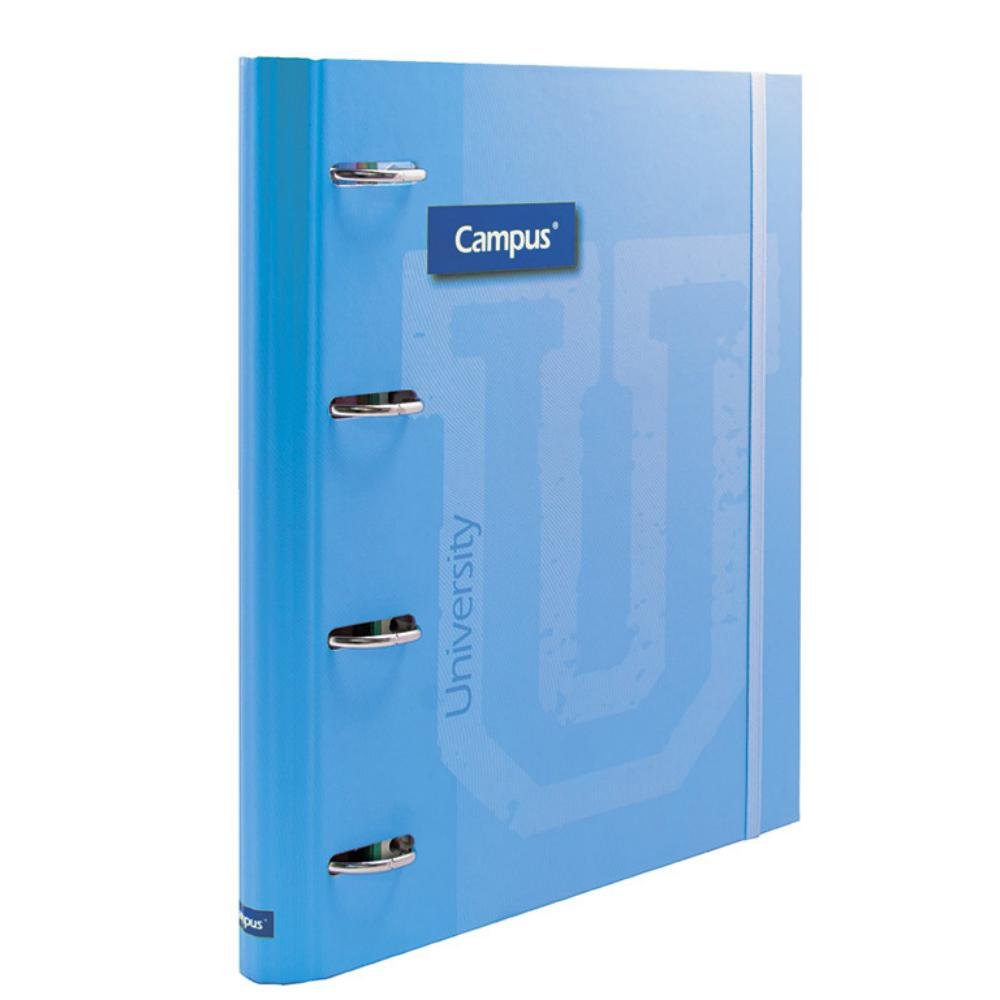 Carpeta Ringbook Soft Campus University 4 Anillas + Recambio Azul Cielo
