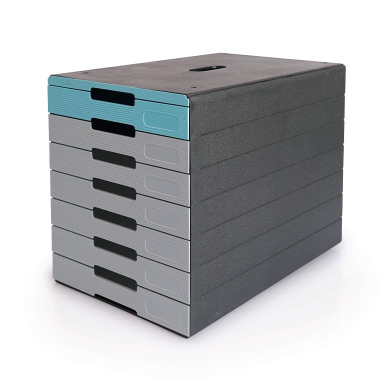 Módulo Archivador Durable Idealbox Pro 7 Cajones Azul