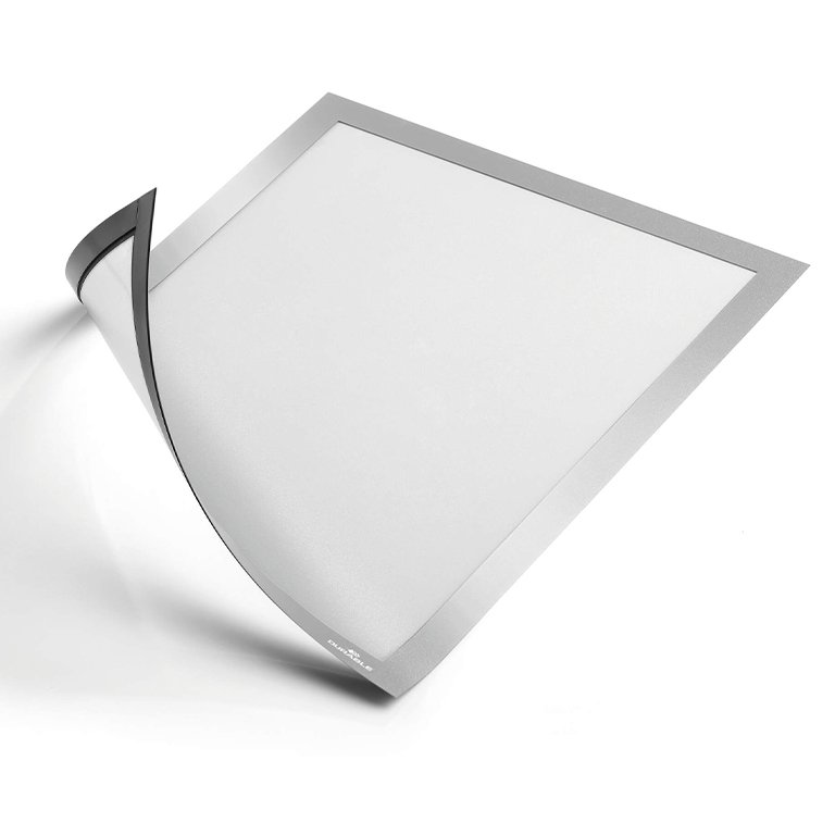 Marco Porta Anuncios Durable Bandas Magnéticas A4 Plata 5 ud.