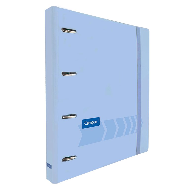 Carpeta Ringbook Campus University 4 Anillas + Recambio Azul Pastel
