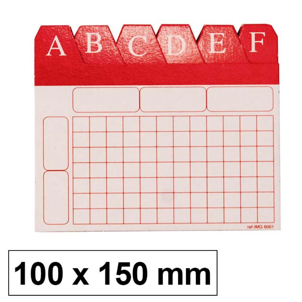Índice Alfabético para Ficheros 100 x 150 mm Nº 3