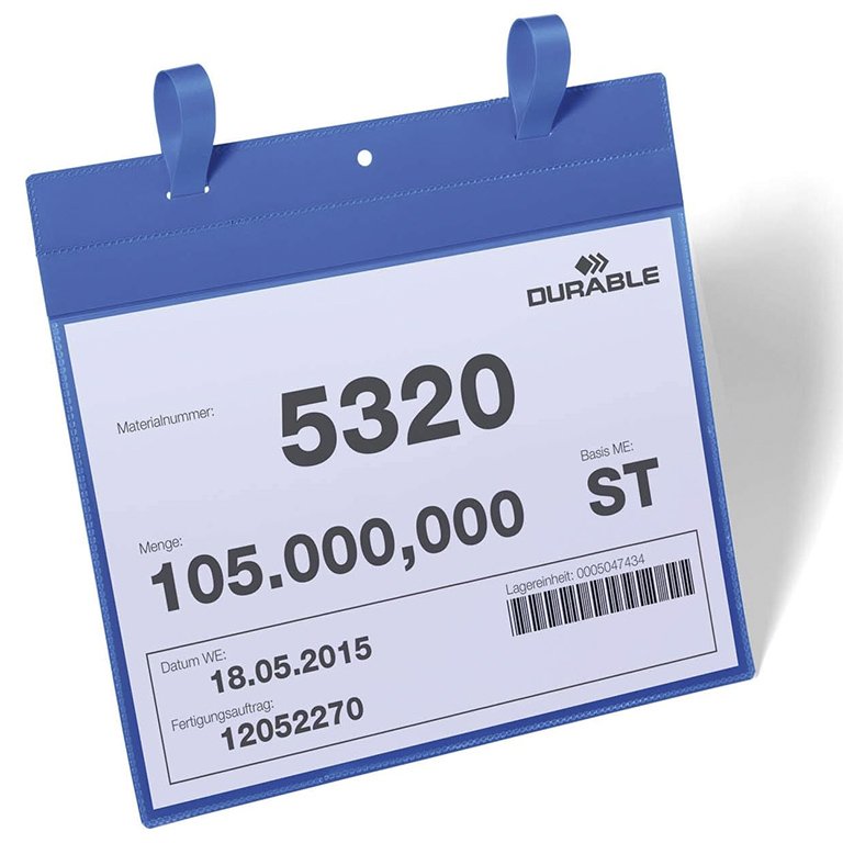 Fundas Portaetiquetas Durable Cinta Fijación A5 50 ud.