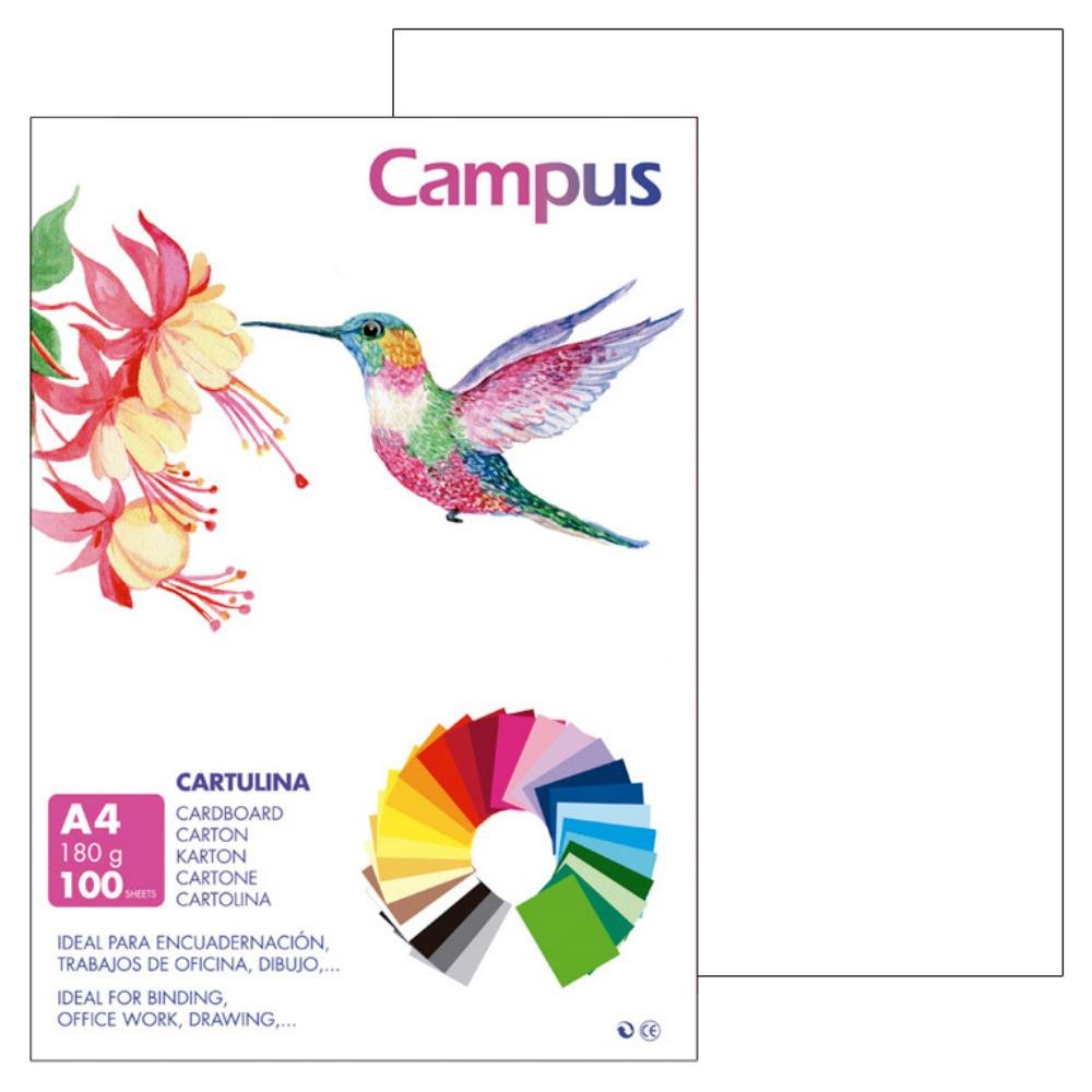 Cartulina Campus A4 180g Blanca