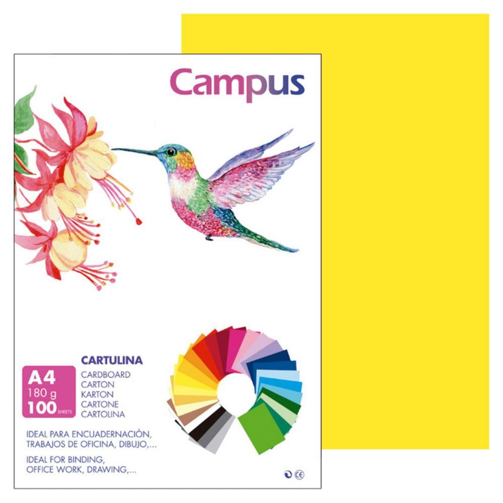 Cartulina Campus A4 180g Amarillo Canario