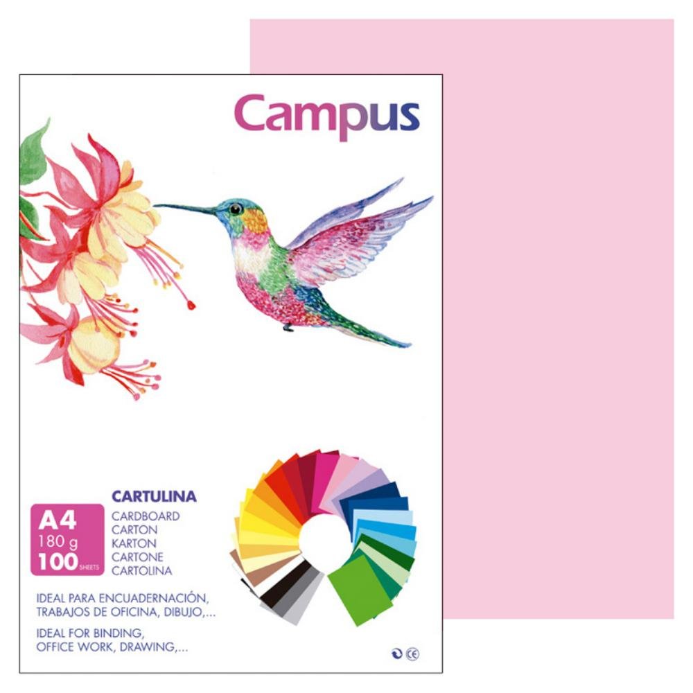Cartulina Campus A4 180g Rosa