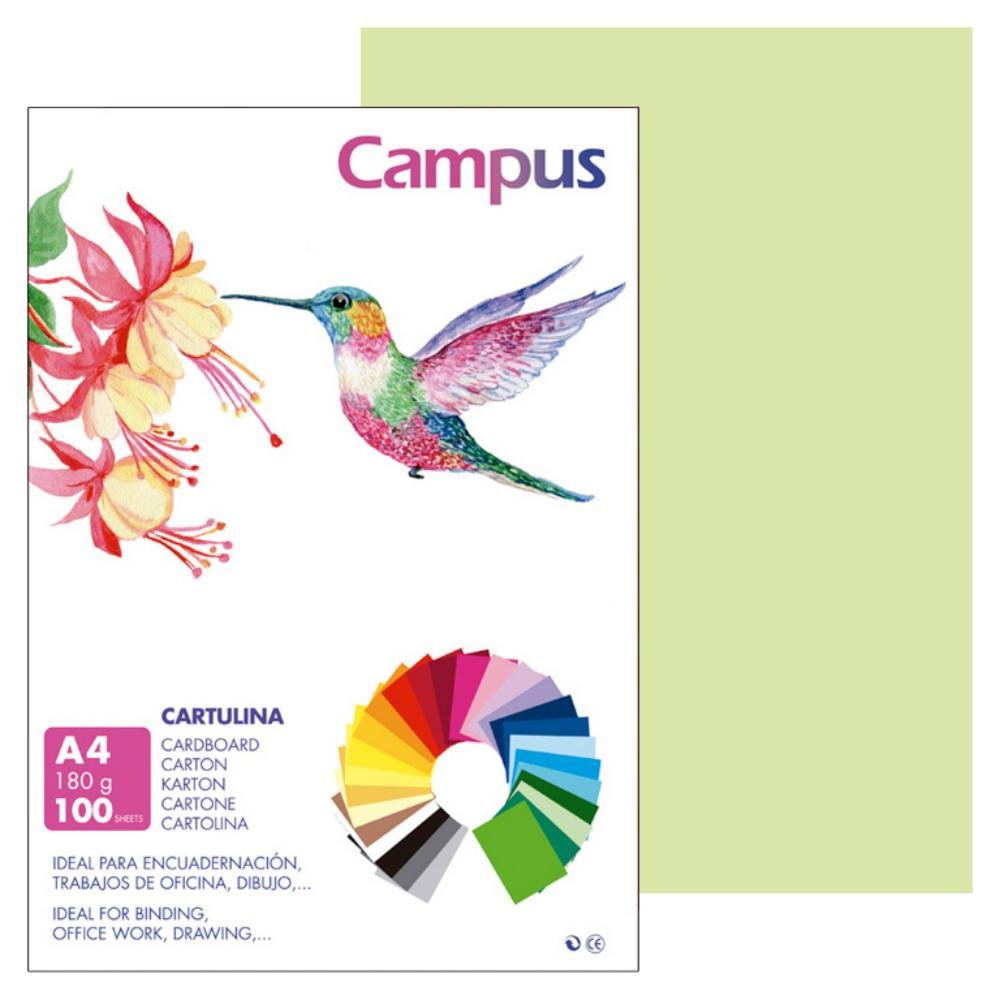 Cartulina Campus A4 180g Verde Manzana