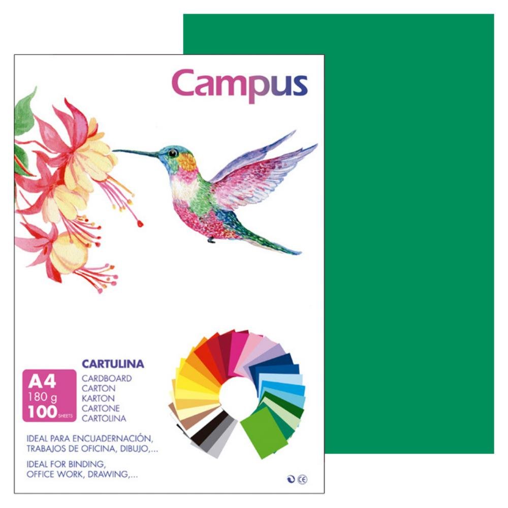 Cartulina Campus A4 180g Verde Abeto