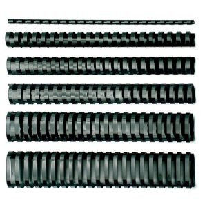 Canutillo Plástico Redondo Fellowes 8 mm Negro 45 Hojas 100 ud.