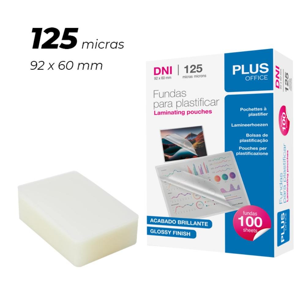 Funda Plastificar Plus Office DNI 125 Micras