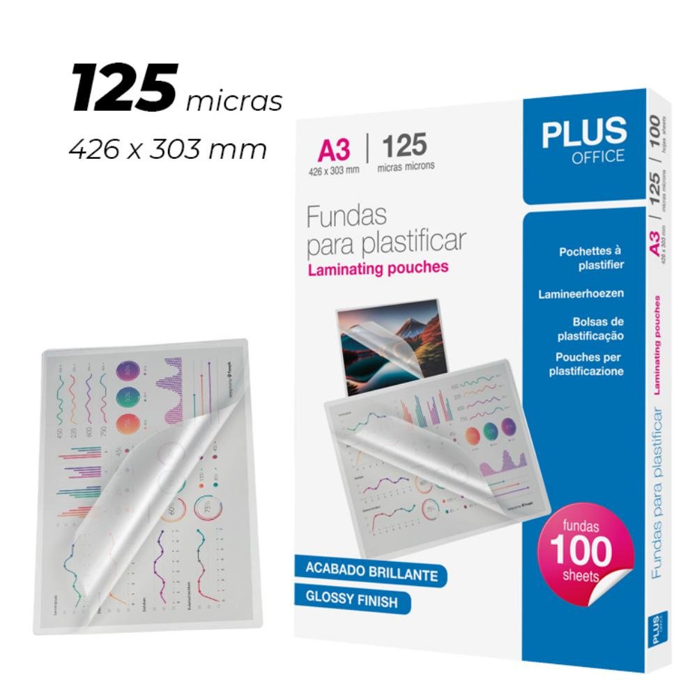 Funda Plastificar Plus Office A3 125 Micras