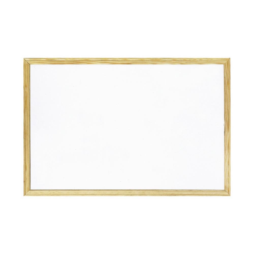 Pizarra Plus Office Melamina Blanca Marco Madera 600 x 400 mm