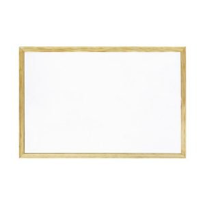 Pizarra Plus Office Melamina Blanca Marco Madera 400 x 300 mm