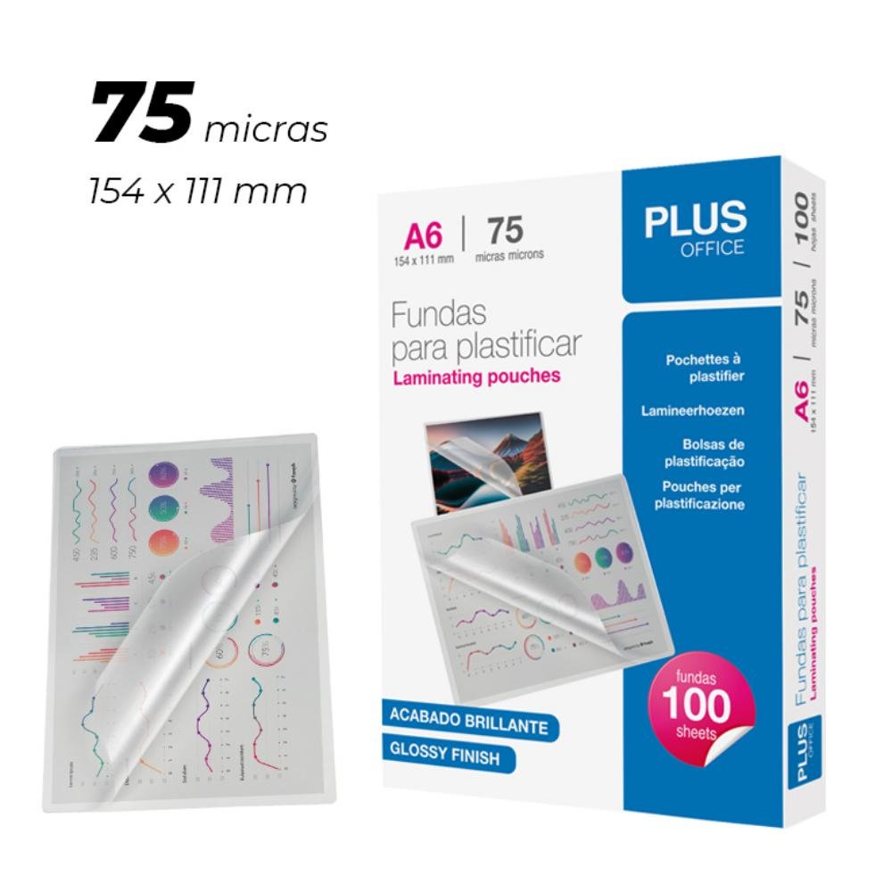 Funda Plastificar Plus Office A6 75 Micras