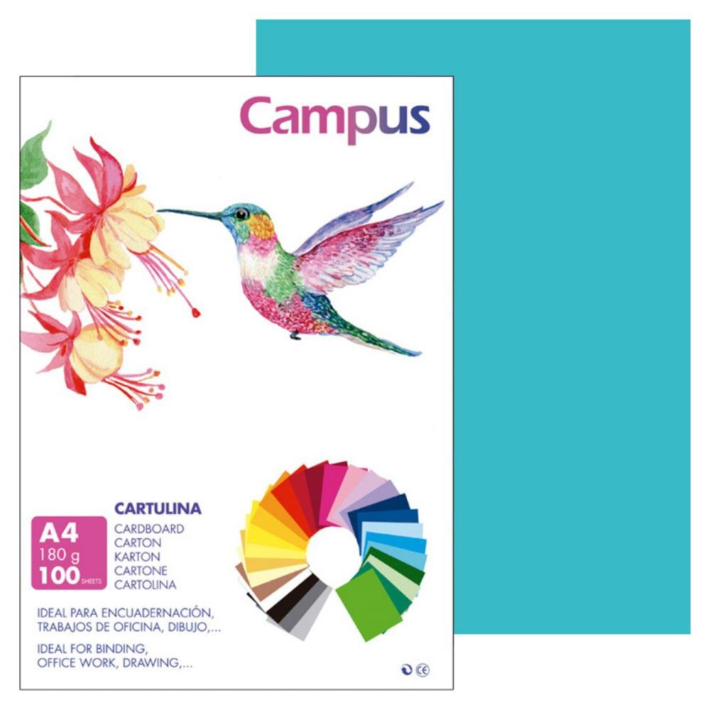 Cartulina Campus A4 180g Azul Turquesa
