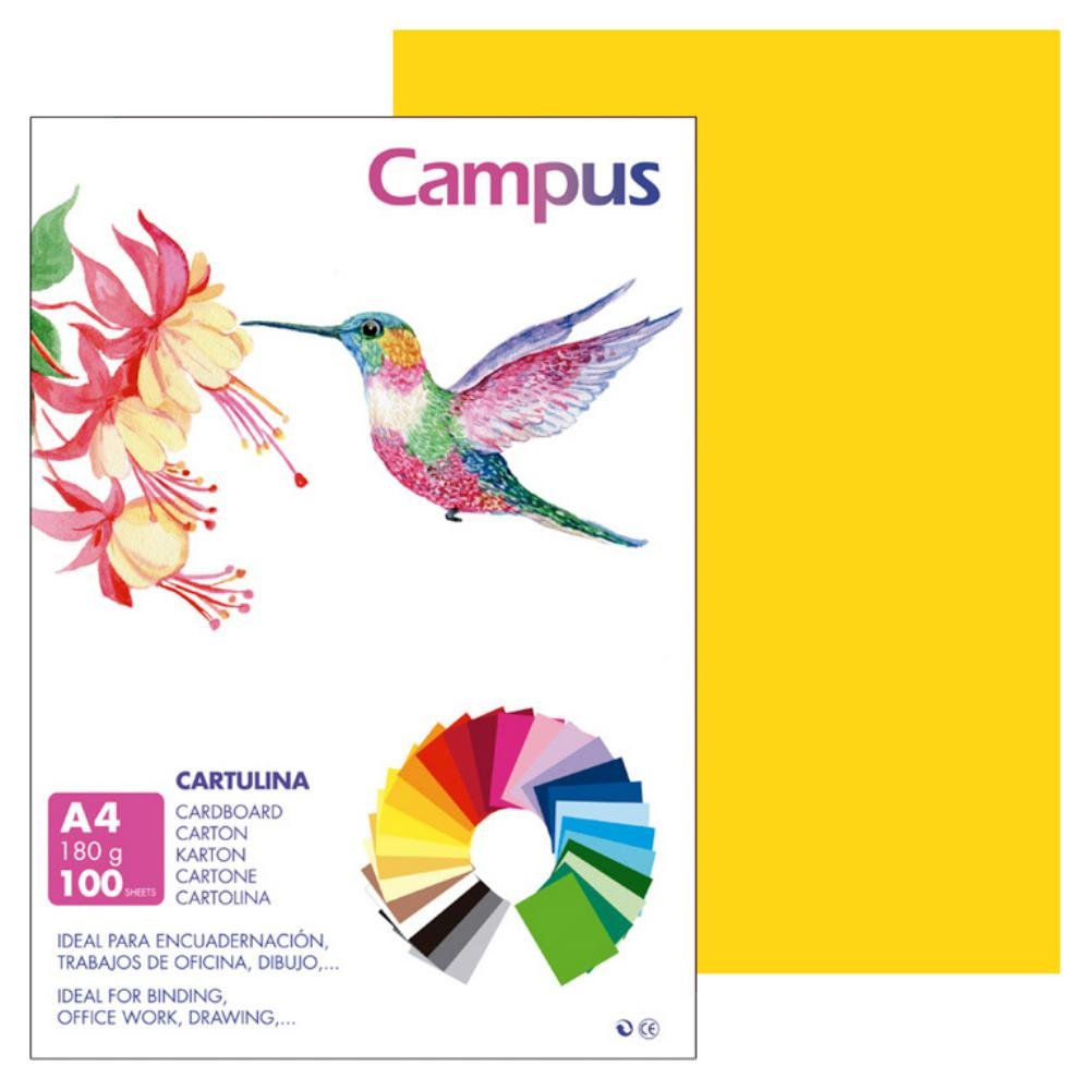 Cartulina Campus A4 180g Amarillo Gualda