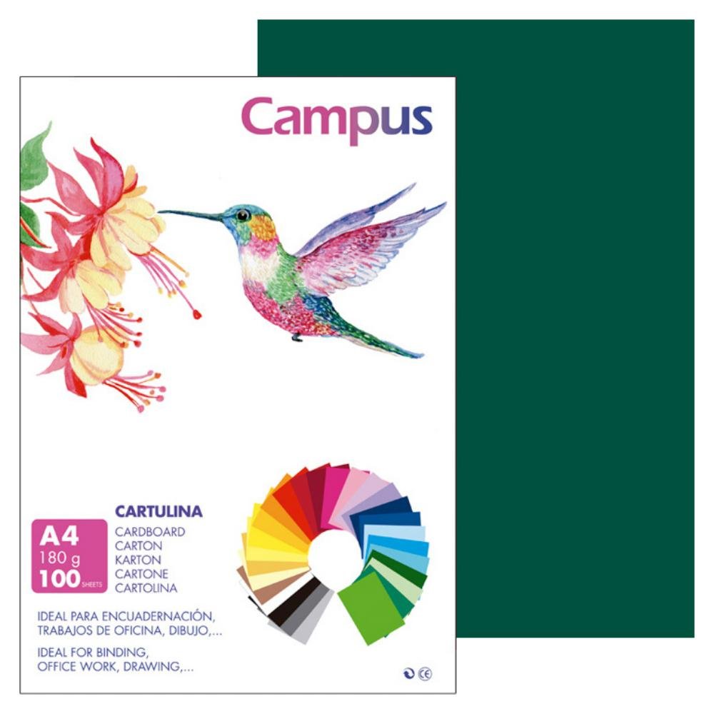 Cartulina Campus A4 180g Verde Selva