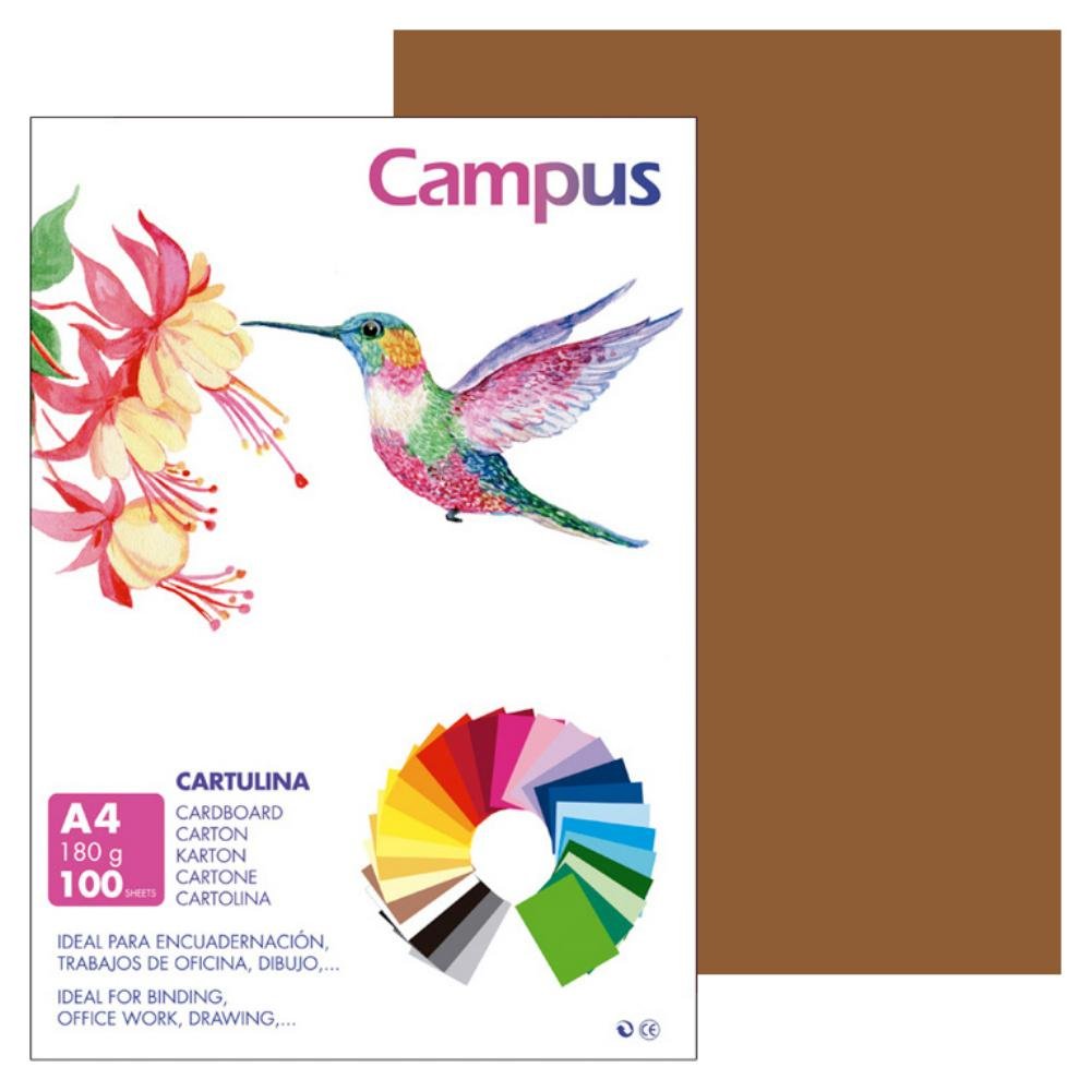 Cartulina Campus A4 180g Marrón