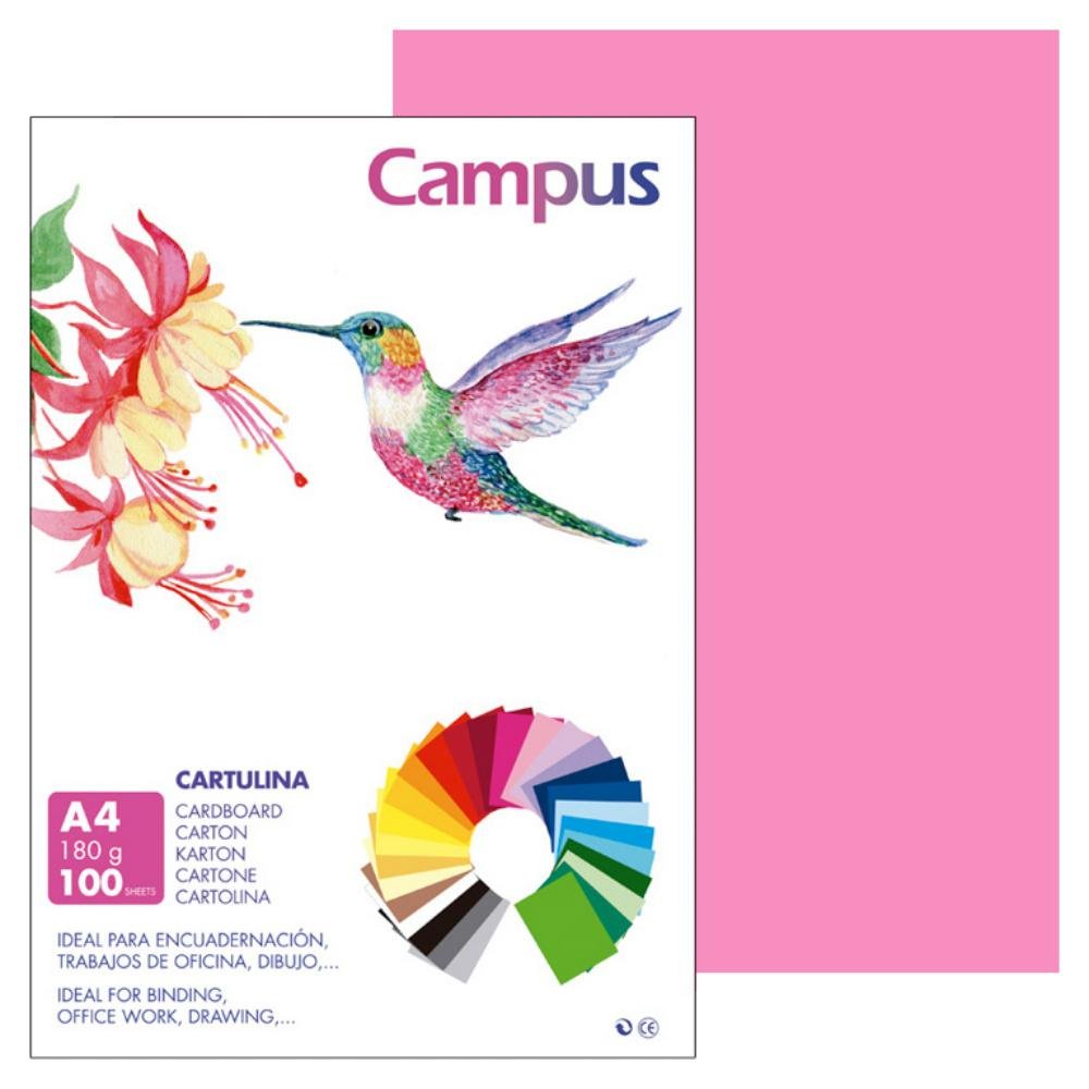 Cartulina Campus A4 180g Rosa Chicle