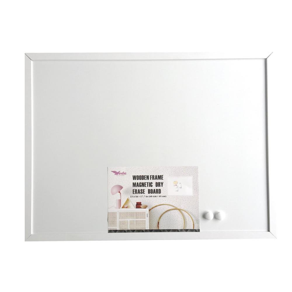 Pizarra Blanca Magnética Plus Office Marco Madera 600 x 450 mm
