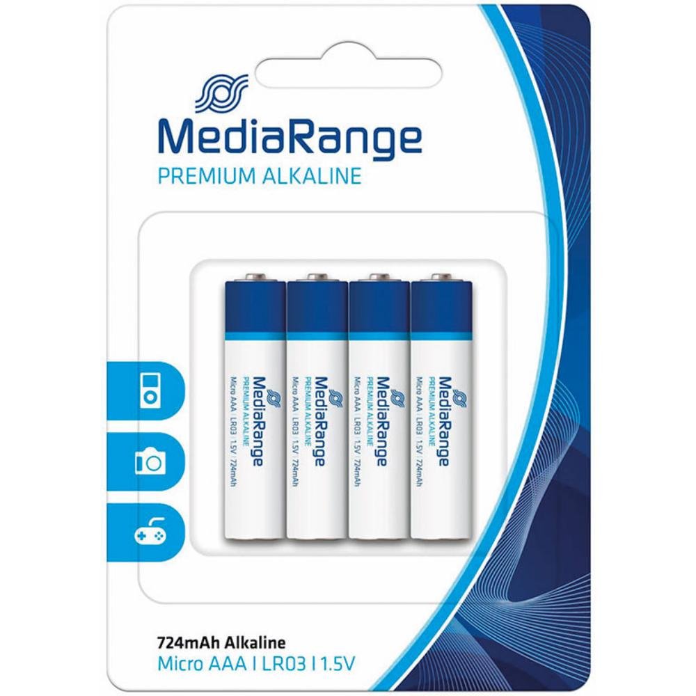 Pilas MediaRange Alcalina AAA 4 ud.