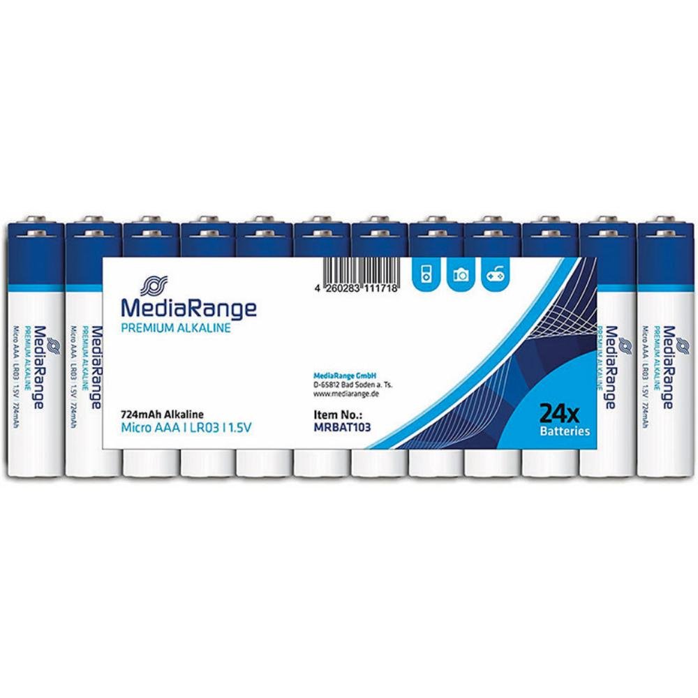 Pilas MediaRange Alcalina AAA 24 ud.