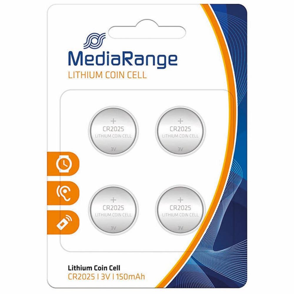 Pilas MediaRange Alcalina CR2025-3V 4 ud.
