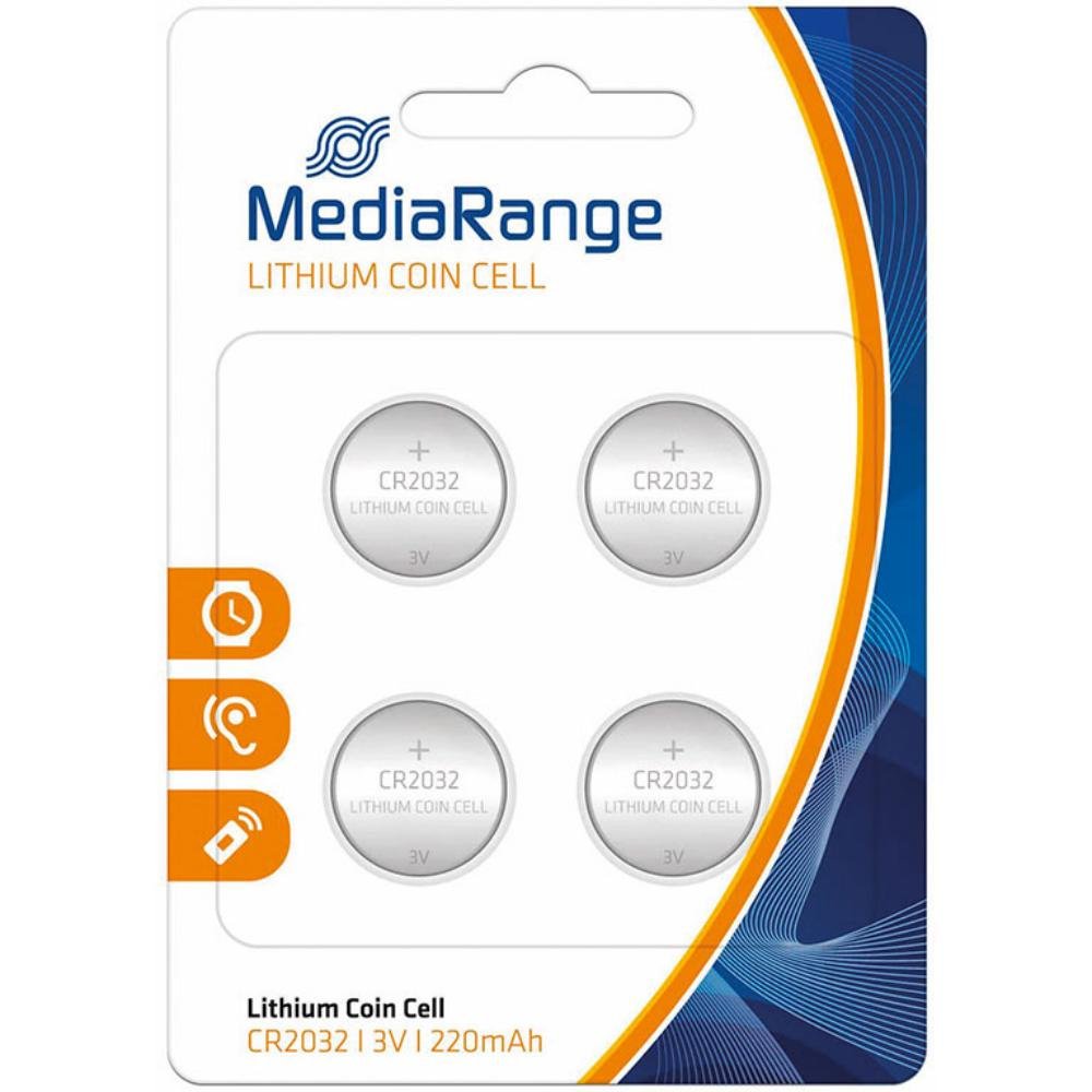Pilas MediaRange Alcalina CR2032-3V 4 ud.