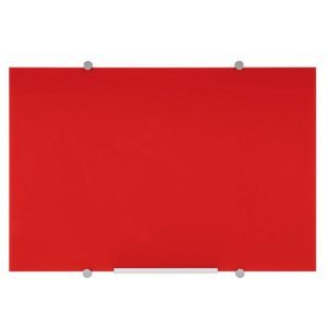 Pizarra CRistal Bi-Office Magnética Roja 900 x 600 mm