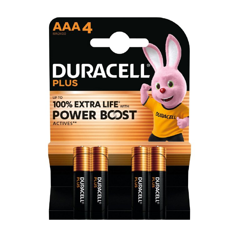 Pilas Duracell Alcalina AAA 4 ud.