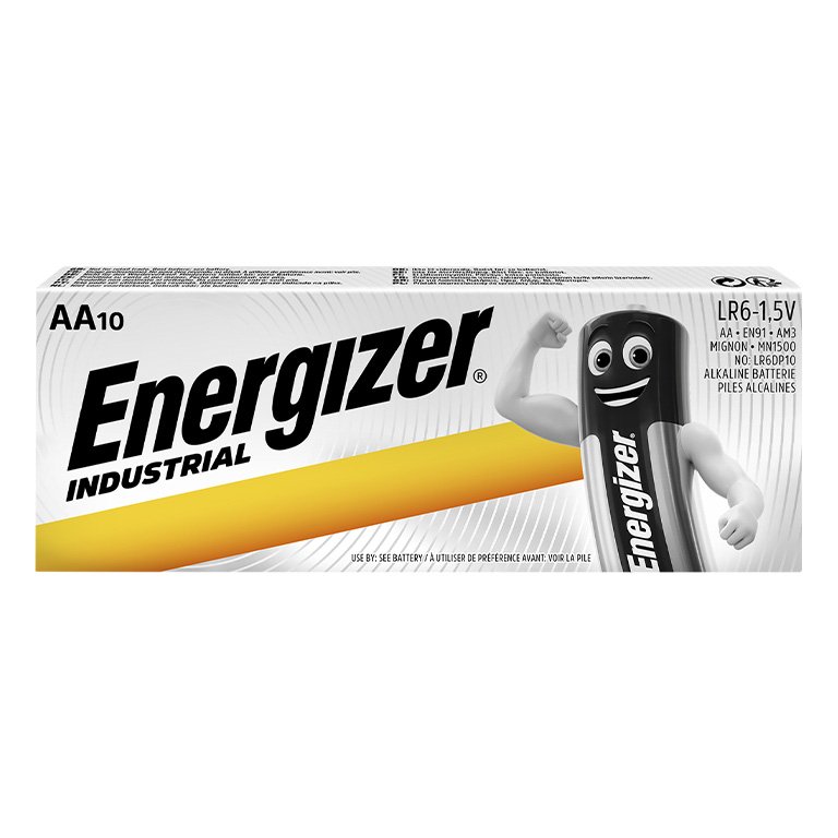 Pilas Energizer Alcalinas Industrial AA 10 ud.
