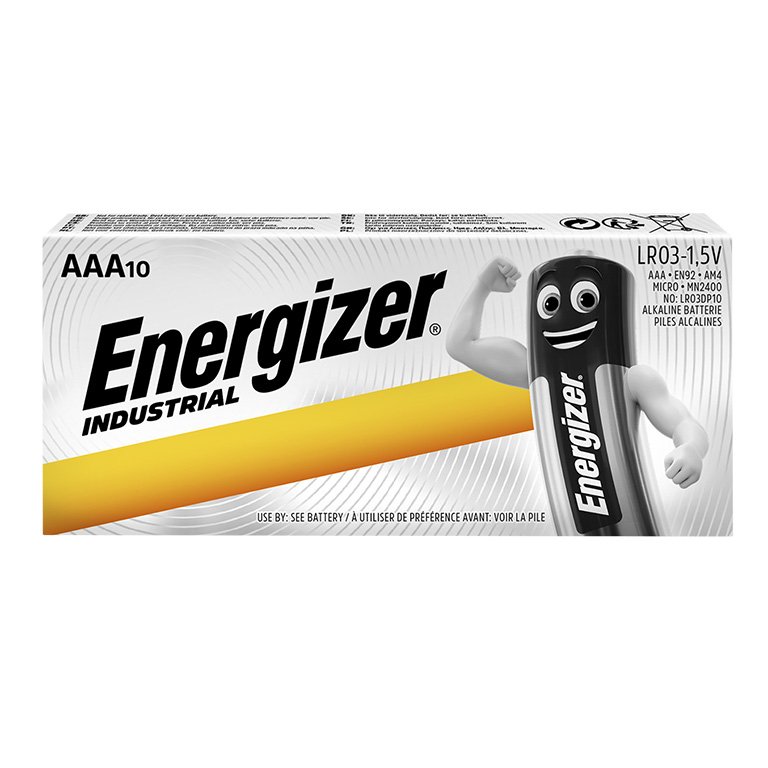 Pilas Energizer Alcalinas Industrial AAA 10 ud.