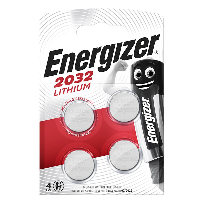 Pilas Energizer Botón CR2032-3V 4 ud.