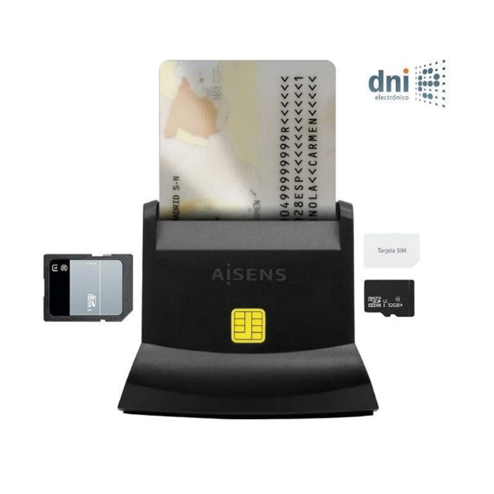 Lector DNI y Tarjetas USB-C Aisens