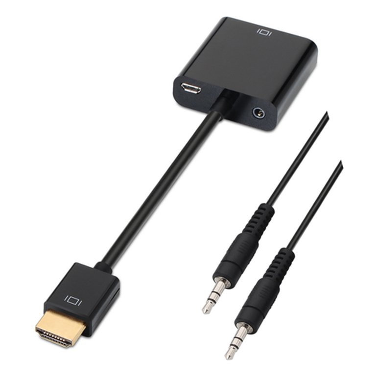 Cable Conversor Aisens de USB-C a SVGA y Jack 10 + 1 cm