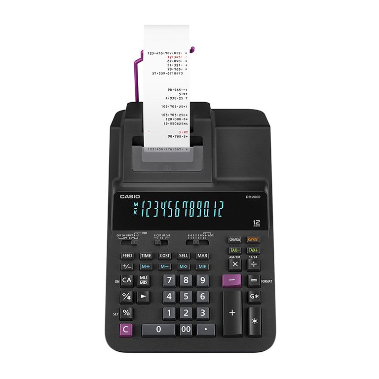 Calculadora Impresora Casio DR-120R BK