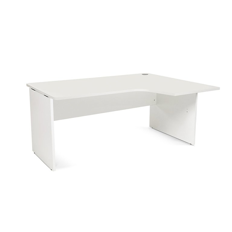 Mesa Rocada Línea Work L a la Derecha 160 x 120 x 80 cm Blanco/Blanco
