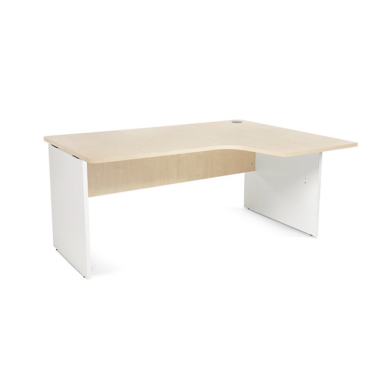 Mesa Rocada Línea Work L a la Derecha 160 x 120 x 80 cm Blanco/Haya