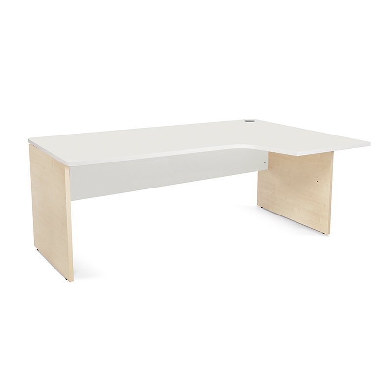 Mesa Rocada Línea Work L a la Derecha 180 x 120 x 80 cm Haya/Blanco