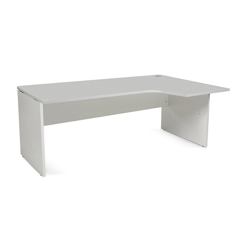 Mesa Rocada Línea Work en L a la Derecha 180 x 120 x 80 cm Aluminio/Gris