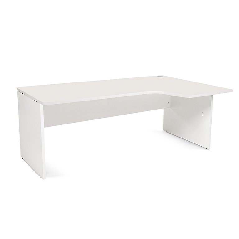 Mesa Rocada Línea Work L a la Derecha 180 x 120 x 80 cm Blanco/Blanco