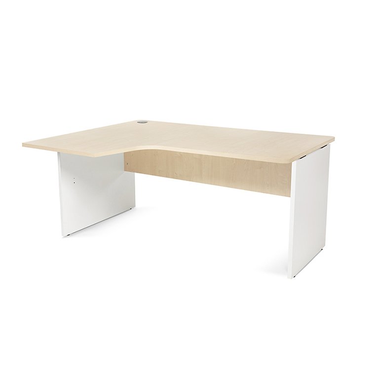 Mesa Rocada Línea Work L a la Izquierda 160 x 120 x 80 cm Blanco/Haya