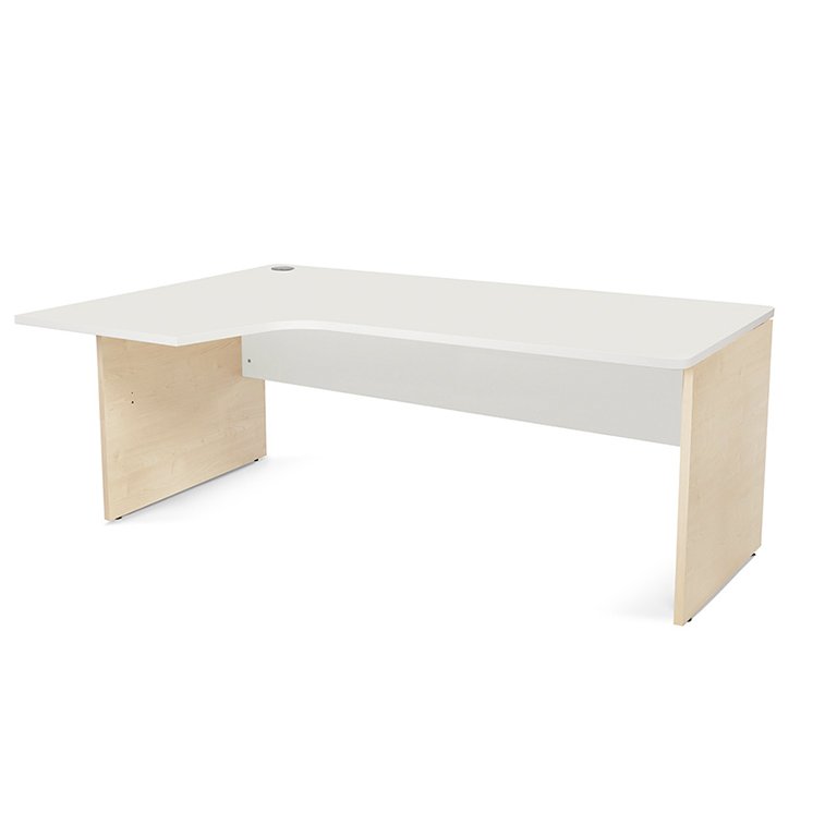 Mesa Rocada Línea Work L a la Izquierda 180 x 120 x 80 cm Haya/Blanco