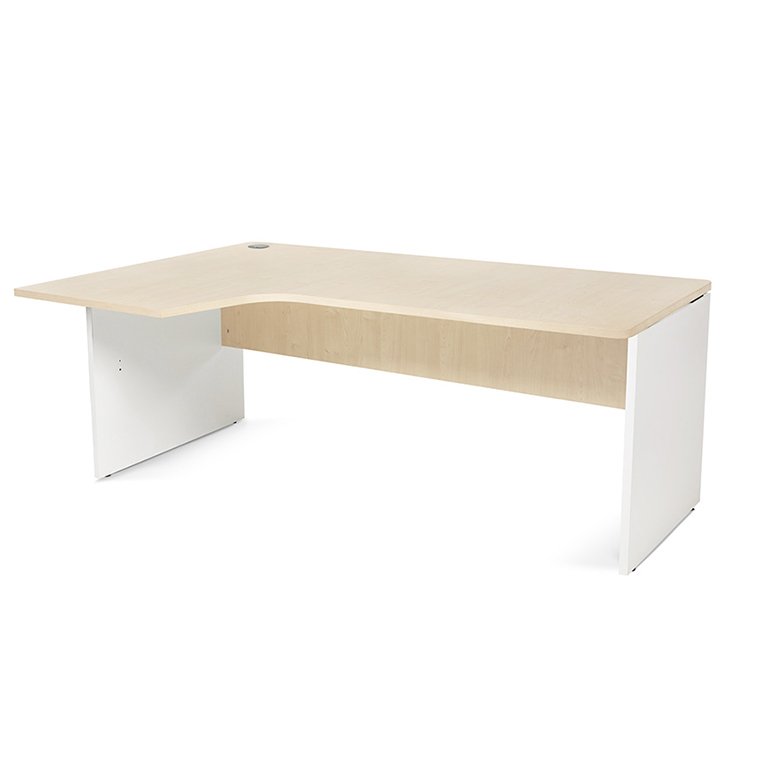 Mesa Rocada Línea Work L a la Izquierda 180 x 120 x 80 cm Blanco/Haya