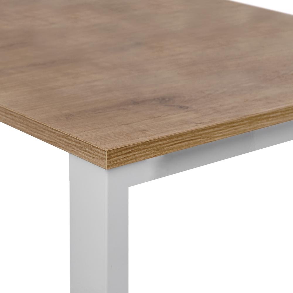 Mesa Rocada Línea Total 140 x 80 cm Blanco / Roble