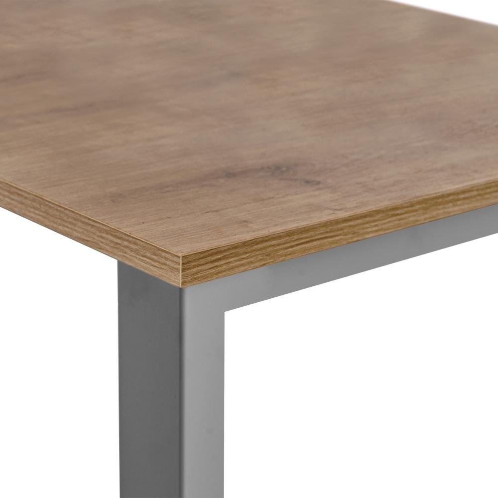 Mesa Rocada Línea Total 180 x 80 cm Aluminio / Roble