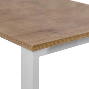 Mesa Rocada Línea Total 200 x 80 cm Blanco / Roble