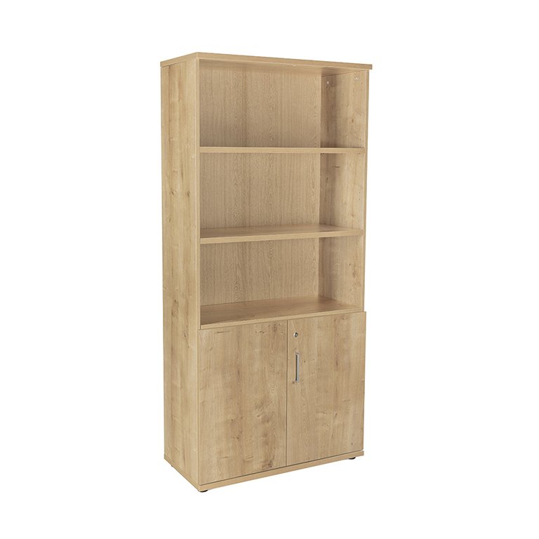 Armario Alto Puertas Bajas Rocada Melamina 1950x450x900 mm Roble/Roble
